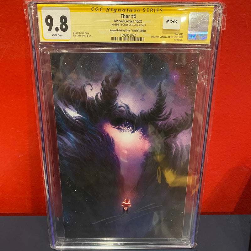 Thor, Vol. 6 #4 - 1st Black Winter Cover Signed by Donny Cates - CGC 9.8 SS