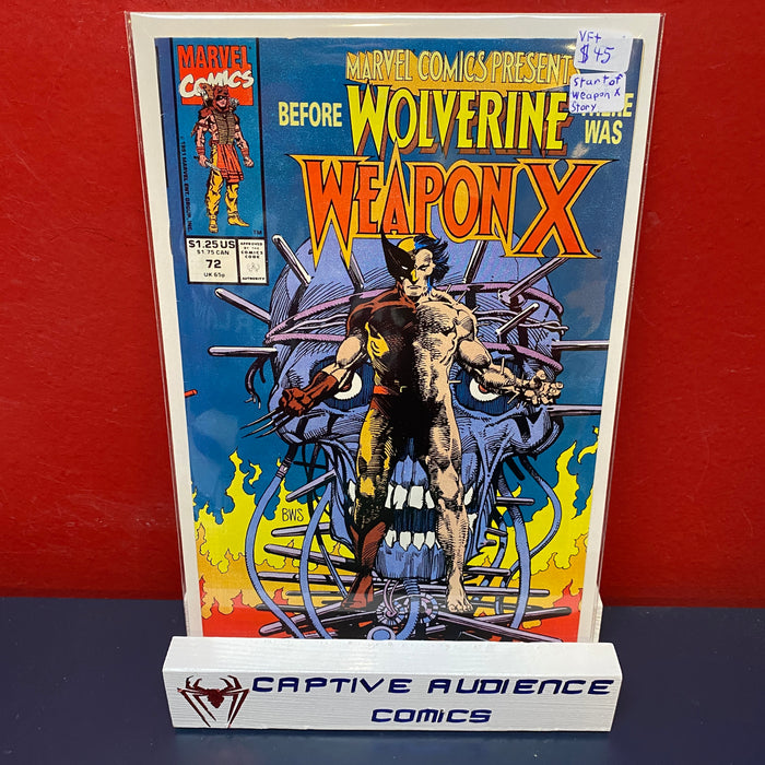 Marvel Comics Presents, Vol. 1 #72 - Start of Weapon x Story Begins - VF+