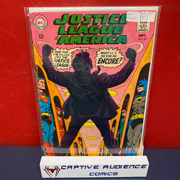 Justice League of America, Vol. 1 #65 - 2nd Starro - VG/FN