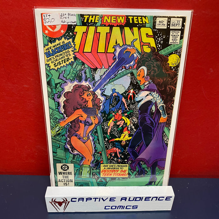 New Teen Titans, The Vol. 1 #23 - 1st Black  Fire + Adrian Chase - VF+