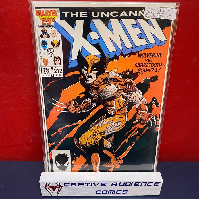 Uncanny X-Men, Vol. 1 #212 - 1st Wolverine Sabretooth - VF-