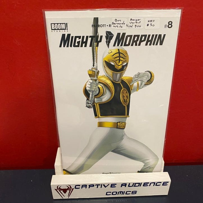 Mighty Morphin #8 - Bon Bernardo White - Ranger Variant Ltd. 1000 - NM+