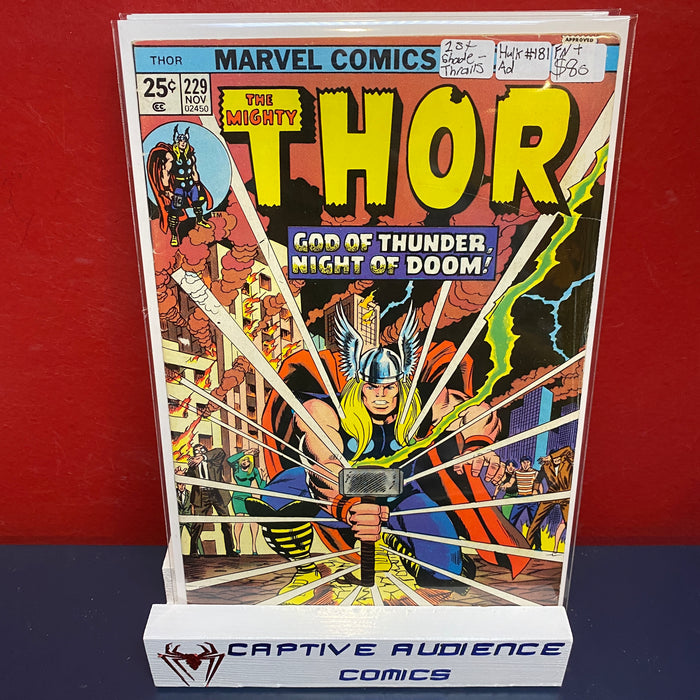 Thor, Vol. 1 #229 - 1st Shade Thralls - Hulk #181 Ad - FN+