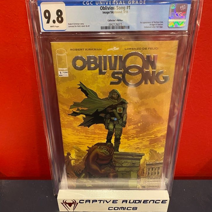 Oblivion Song #1 - Collector's Edition Ltd to 1000 - CGC 9.8