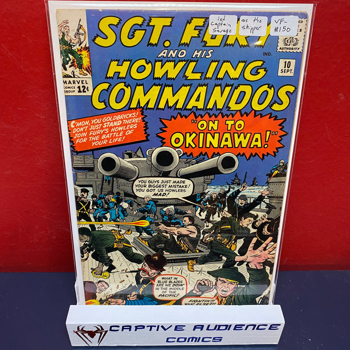 Sgt. Fury and His Howling Commandos #10 - 1st Captain Savage as the Skipper - VF-