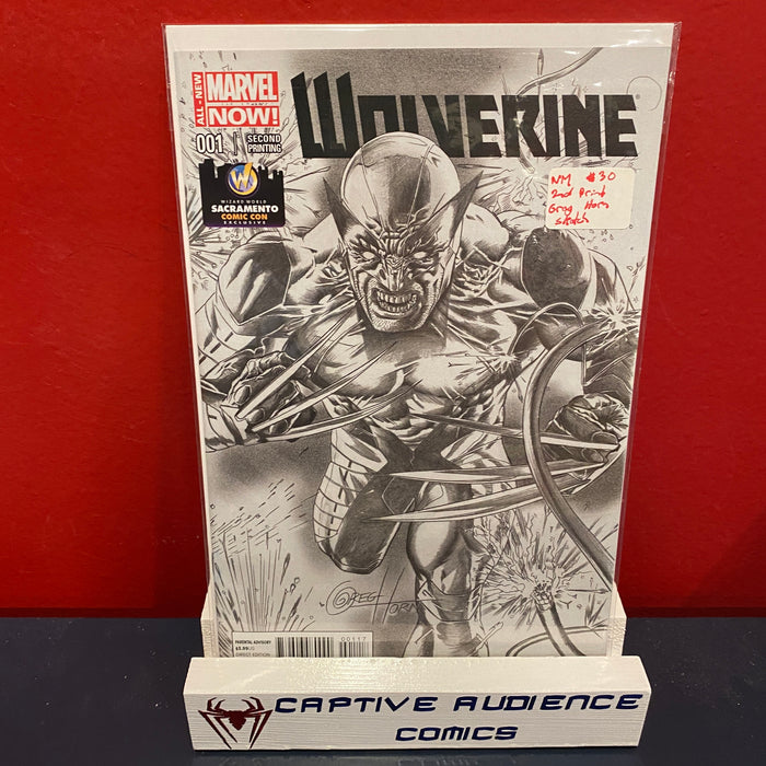 Wolverine, Vol. 6 #1 - 2nd Print Greg Horn Sketch - NM