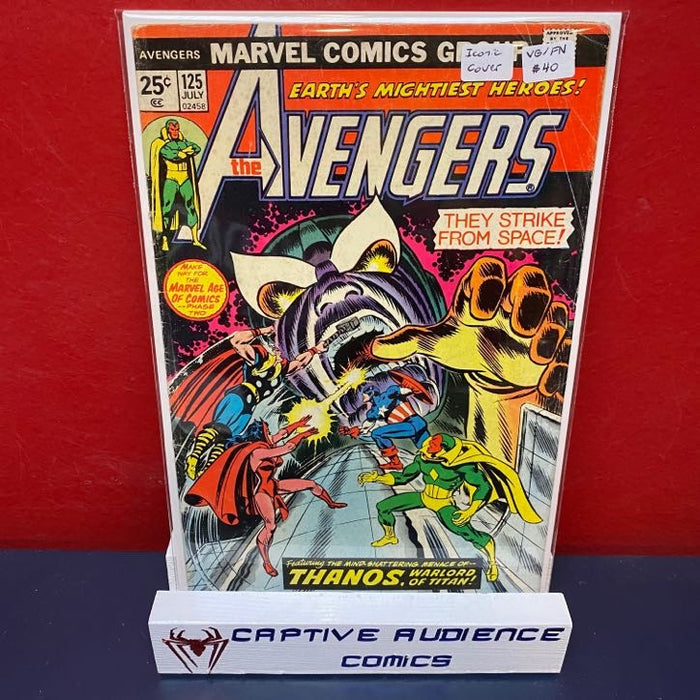 Avengers, The Vol. 1 #125 - Iconic Cover - VG/FN