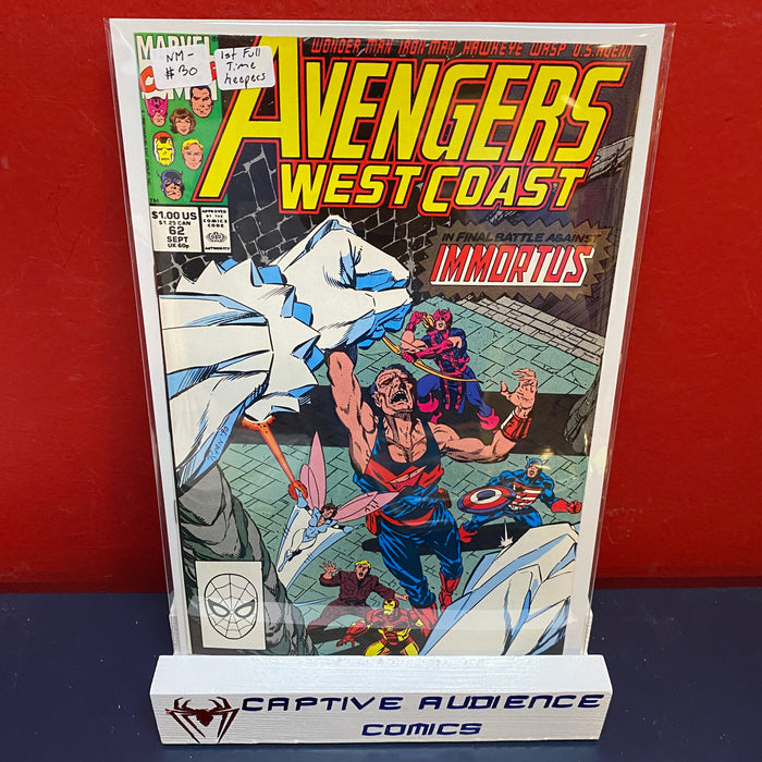 West Coast Avengers, The Vol. 2 #62 - 1st Full Time Keepers - NM-