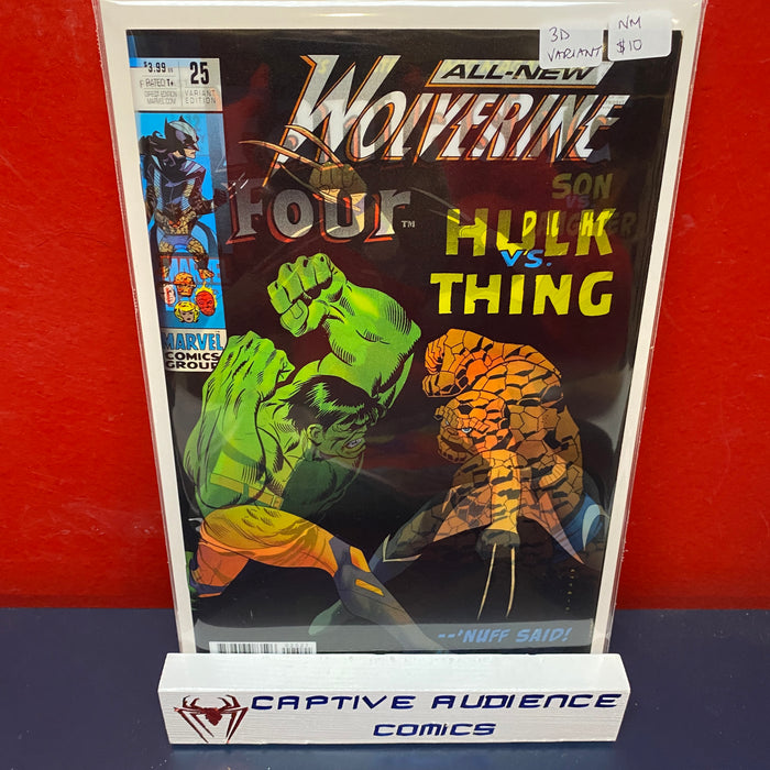 All-New Wolverine #25 - 3D Variant - NM