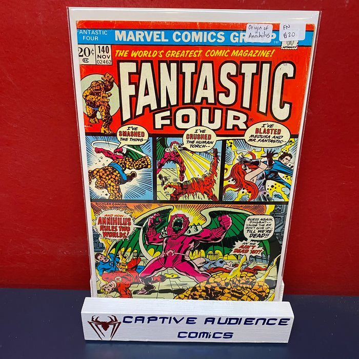 Fantastic Four, Vol. 1 #140 - Origin of Annihilus - FN