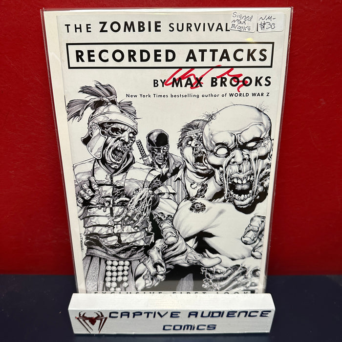 Zombie Survival Guide: Recorded Attacks #1 - Signed Max Brooks - NM-
