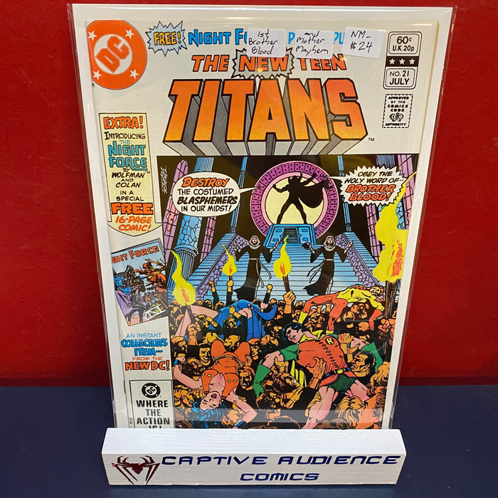 New Teen Titans, The Vol. 1 #21 - 1st Brother Blood and Mother Mayhem - NM-