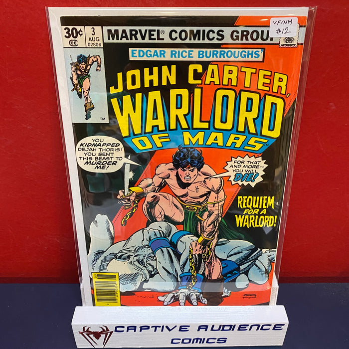 John Carter, Warlord of Mars #3 - VF/NM