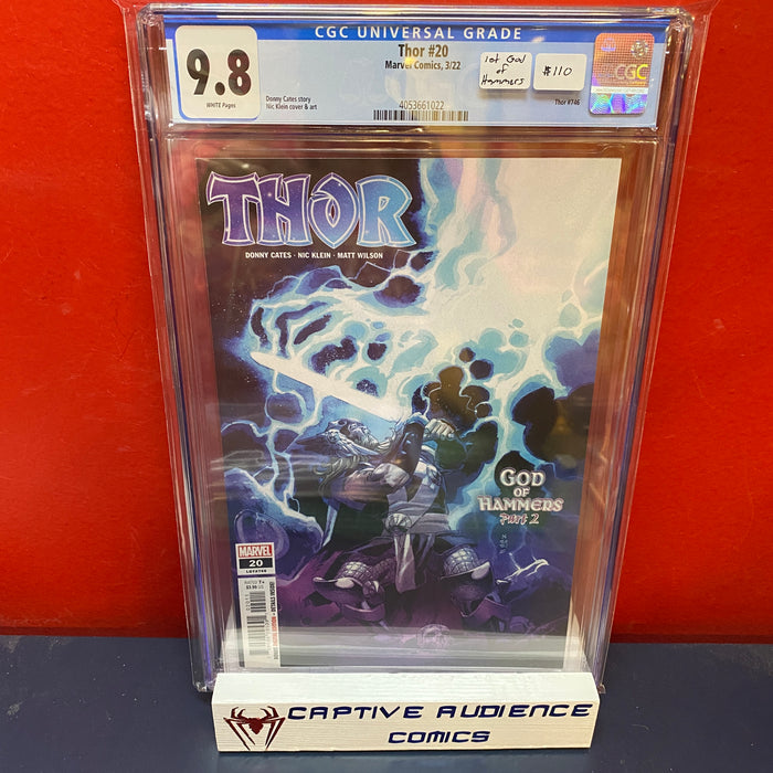 Thor, Vol. 6 #20 - 1st God of Hammers - CGC 9.8