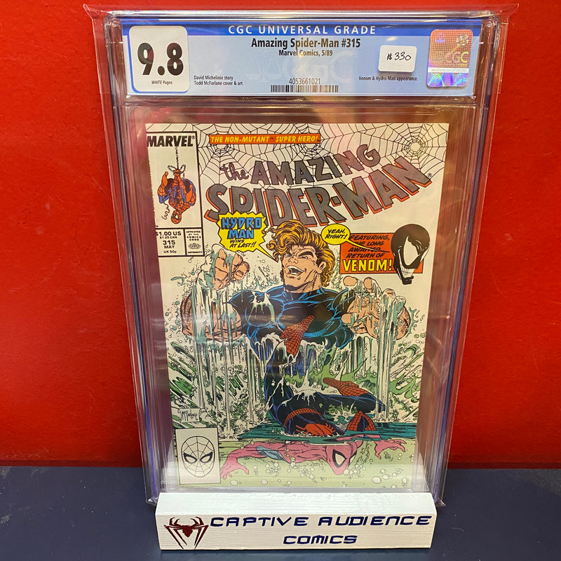 Amazing Spider-Man, The Vol. 1 #315 - 2nd Venom - CGC 9.8