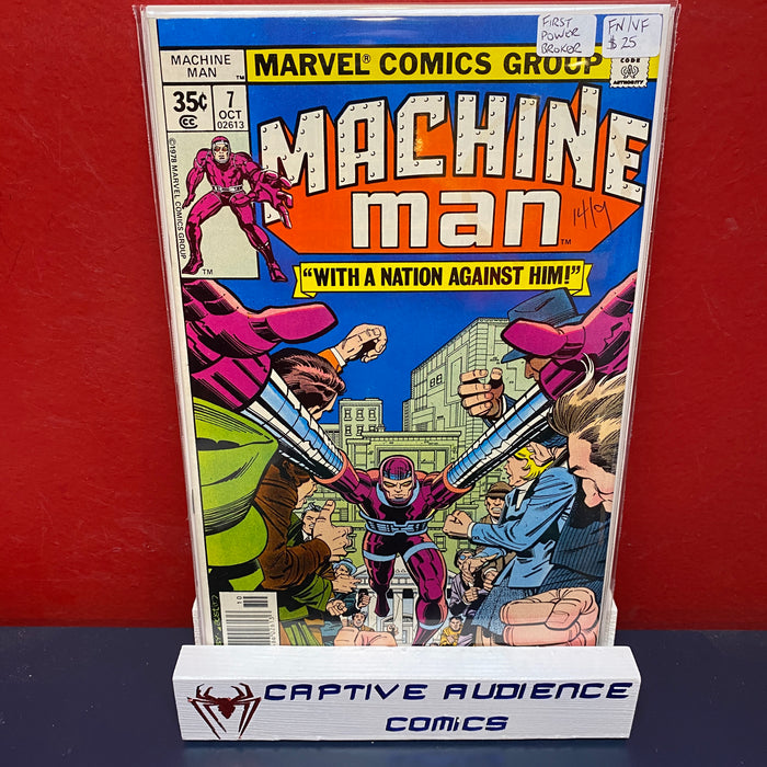 Machine Man, Vol. 1 #7 - First Power Broker - FN/VF