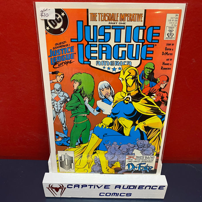 Justice League America #31 -1st Adam Hughes DC Artwork - NM-