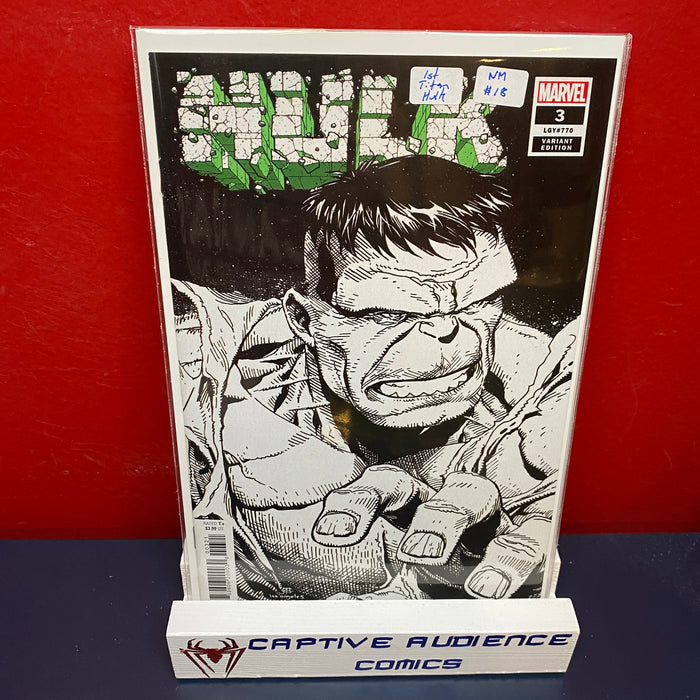 Hulk, Vol. 3 #3 - 1st Titan Hulk Black and White Variant - NM
