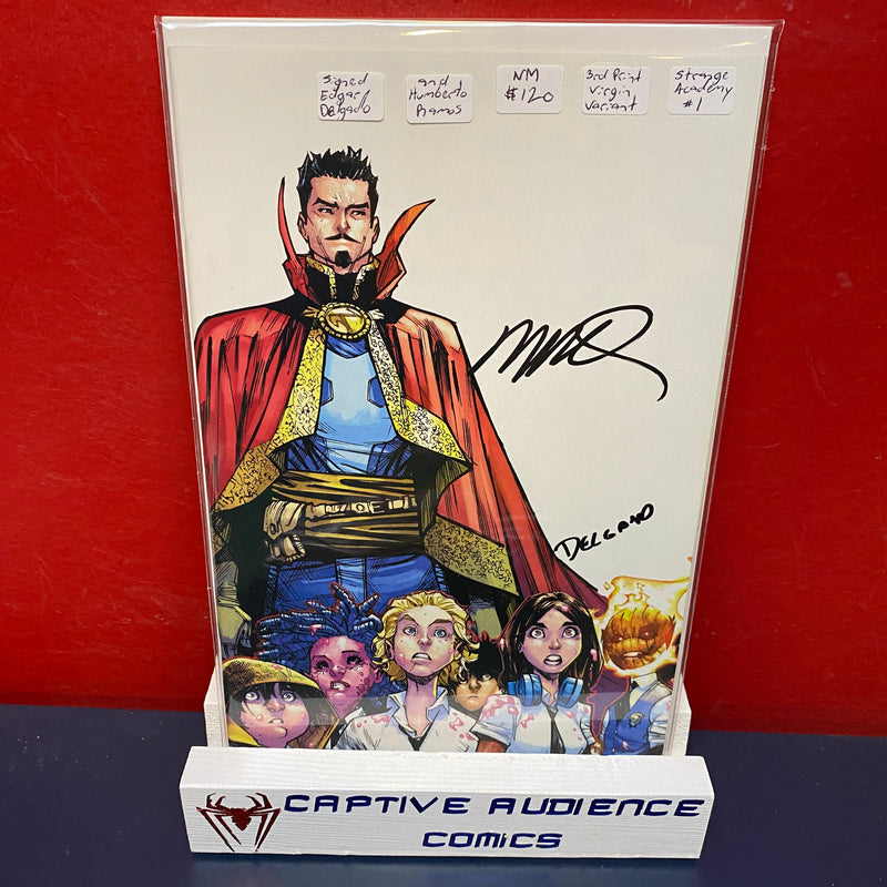 Strange Academy #1 - Signed Edgar Degado and Humberto Ramos - 3rd Print Virgin Variant - NM