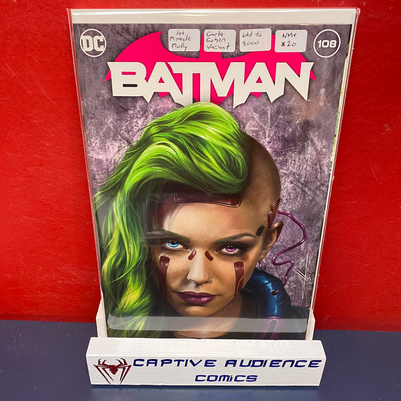 Batman, Vol. 3 #108 - 1st Miracle Molly - Carla Cohen Variant - Ltd to 3000 - NM+
