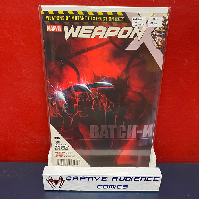 Weapon X, Vol. 3 #6 - Weapon H Cameo - NM-