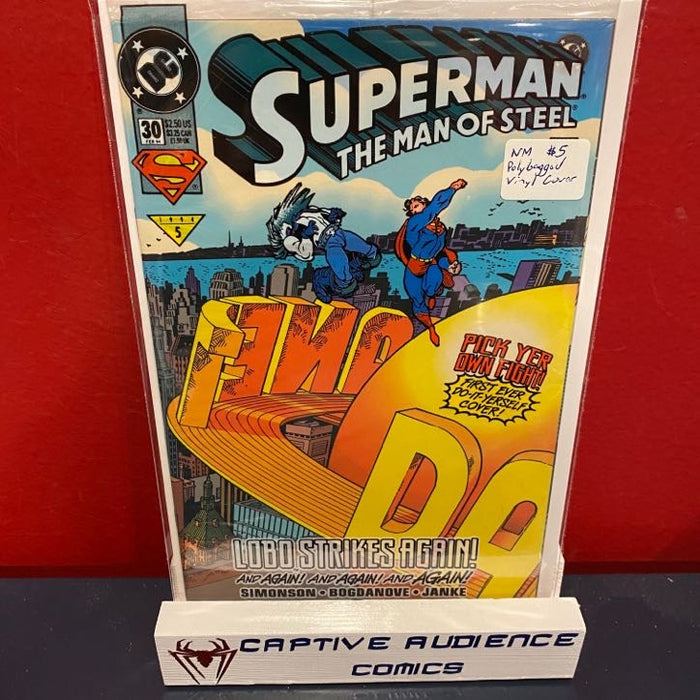 Superman: The Man of Steel #30 - Polybagged Vinyl Cover - NM
