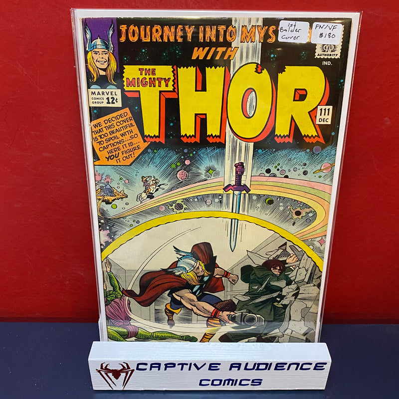 Journey Into Mystery, Vol. 1 #111 - 1st Balder Cover - FN/VF