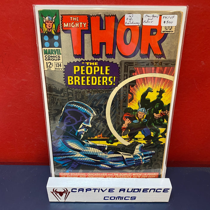 Thor, Vol. 1 #134 - 1st High Evolutionary, Man-Beast and Fafnir - FN/VF