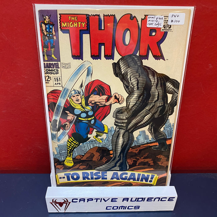 Thor, Vol. 1 #151 - Small Piece Missing Rear Edge - FN+