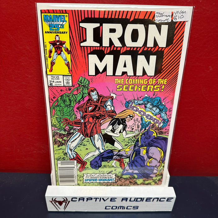 Iron Man, Vol. 1 #214 - New Spider-man Costume - VF/NM