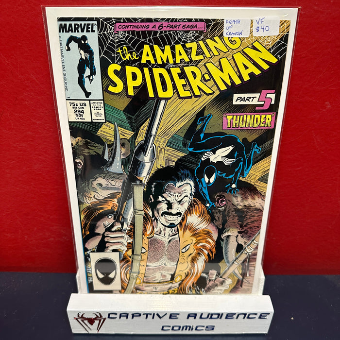 Amazing Spider-Man, The Vol. 1 #294 - Death of Kraven - VF