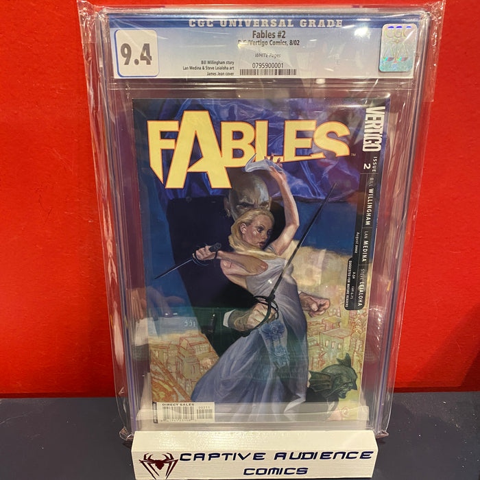 Fables #2 - White Pages - 9.4 CGC