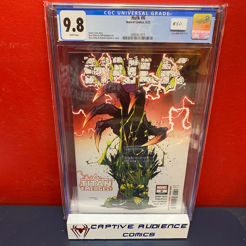 Hulk, Vol. 3 #6 - 1st Full Titan - CGC 9.8