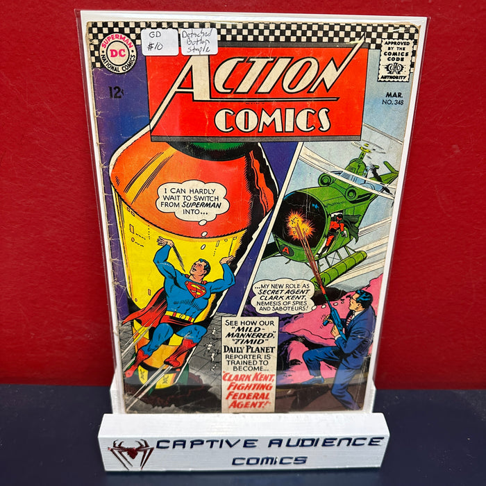 Action Comics, Vol. 1 #348 - Detached Bottom Staple - GD