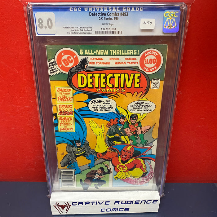 Detective Comics, Vol. 1 #493 - CGC 8.0