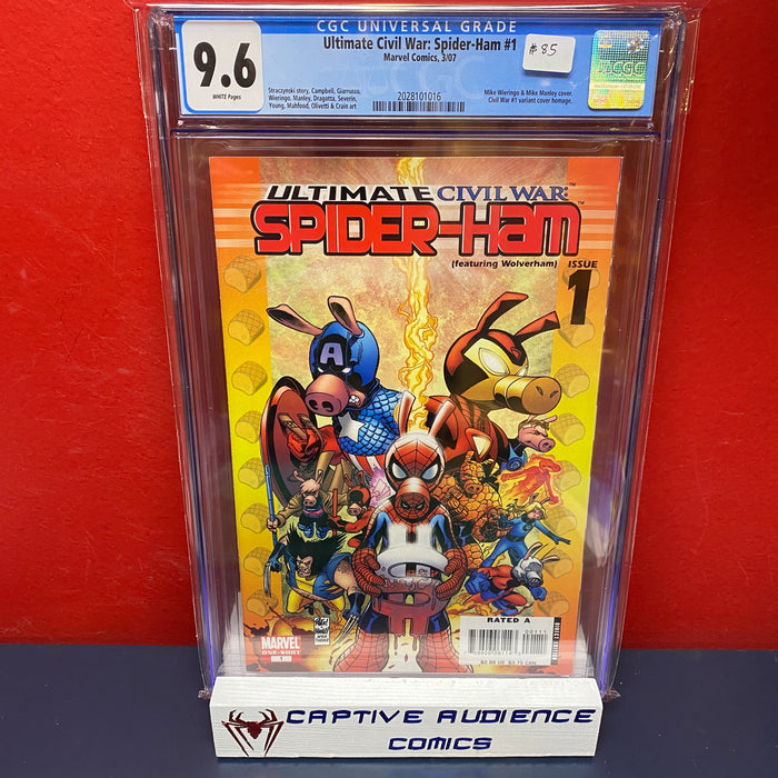 Ultimate Civil War: Spider-Ham #1 - CGC 9.6