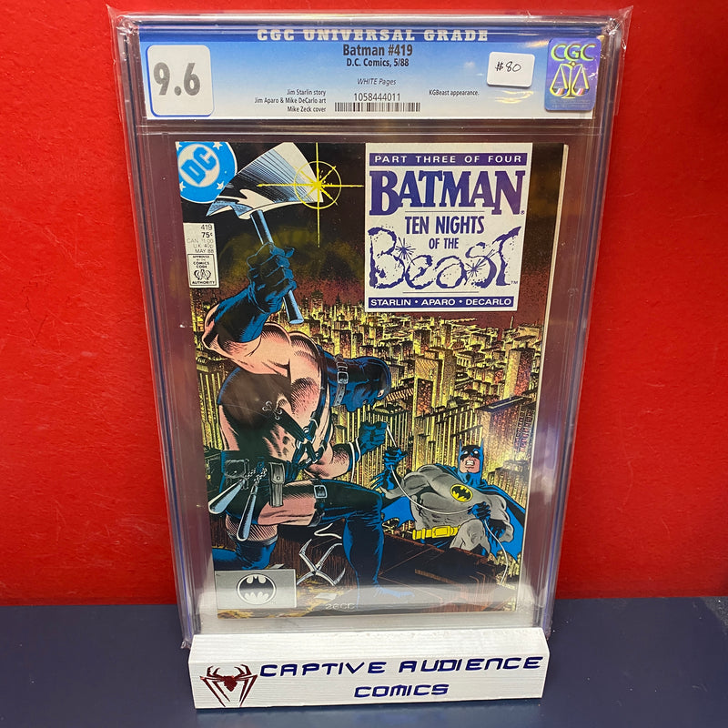 Detective Comics, Vol. 1 #419 - CGC 9.6