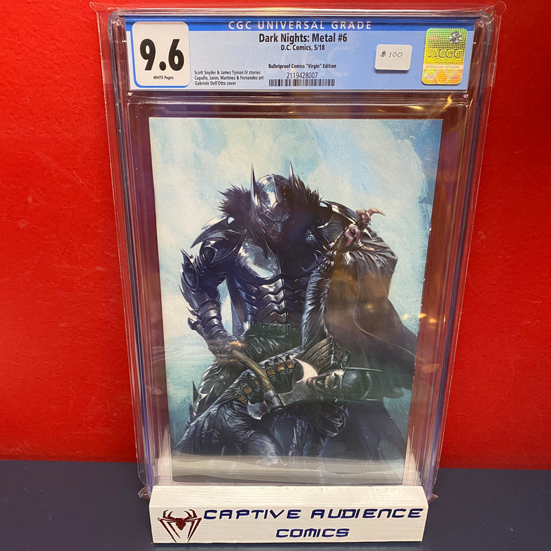 Dark Nights: Metal #6 - Bulletproof Comics "Virgin" Edition - CGC 9.6