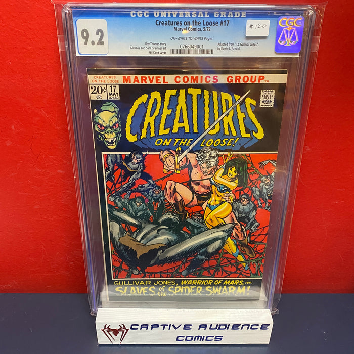 Creatures on the Loose #17 - CGC 9.2