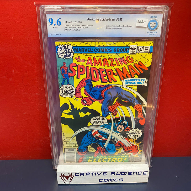 Amazing Spider-Man, The Vol. 1 #187 - CBCS 9.6 (NOT CGC)