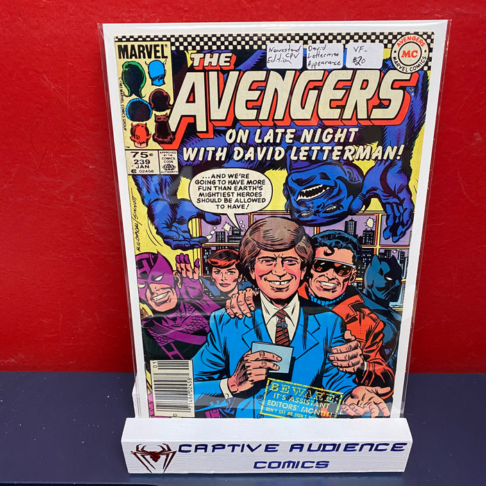 Avengers, The Vol. 1 #239 - Newsstand CPV Edition - David Letterman Appearance - VF-