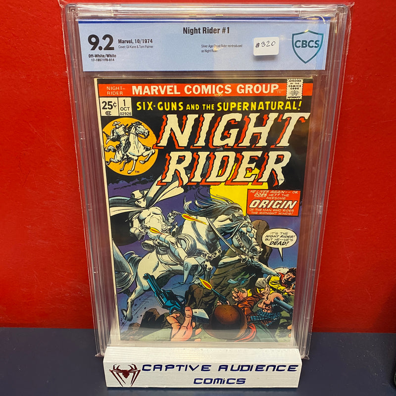 Night Rider #1 - CBCS 9.2 (NOT CGC)