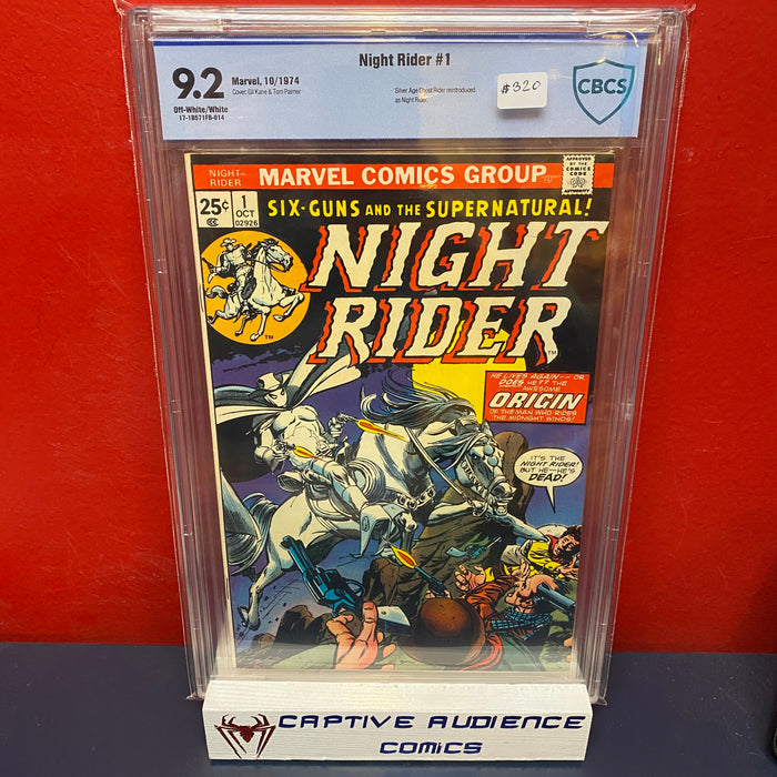 Night Rider #1 - CBCS 9.2 (NOT CGC)