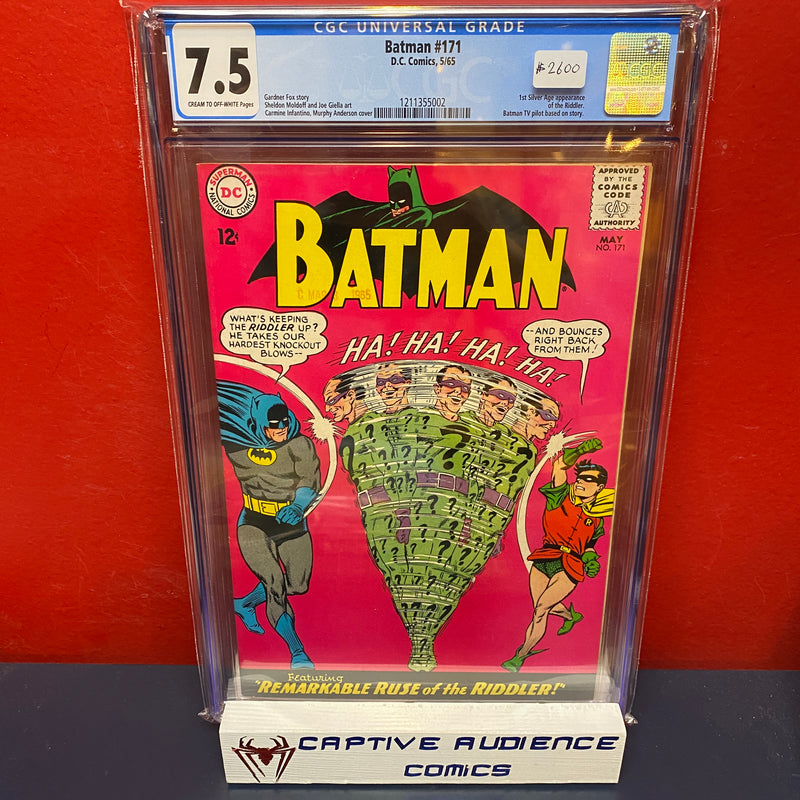 Batman, Vol. 1 #171 - 1st Silver Age Riddler - CGC 7.5