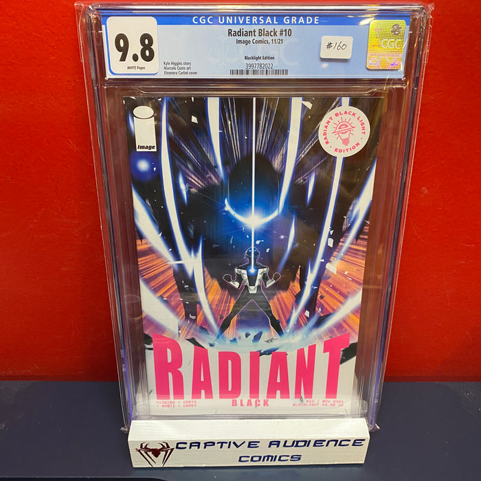 Radiant Black #10 - Blacklight Edition - CGC 9.8