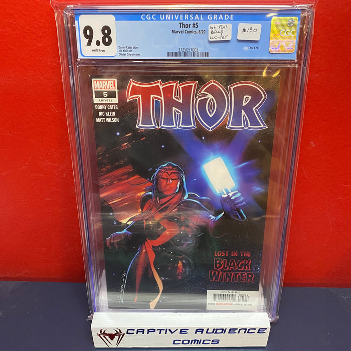 Thor, Vol. 6 #5 - 1st Full Black Winter - CGC 9.8