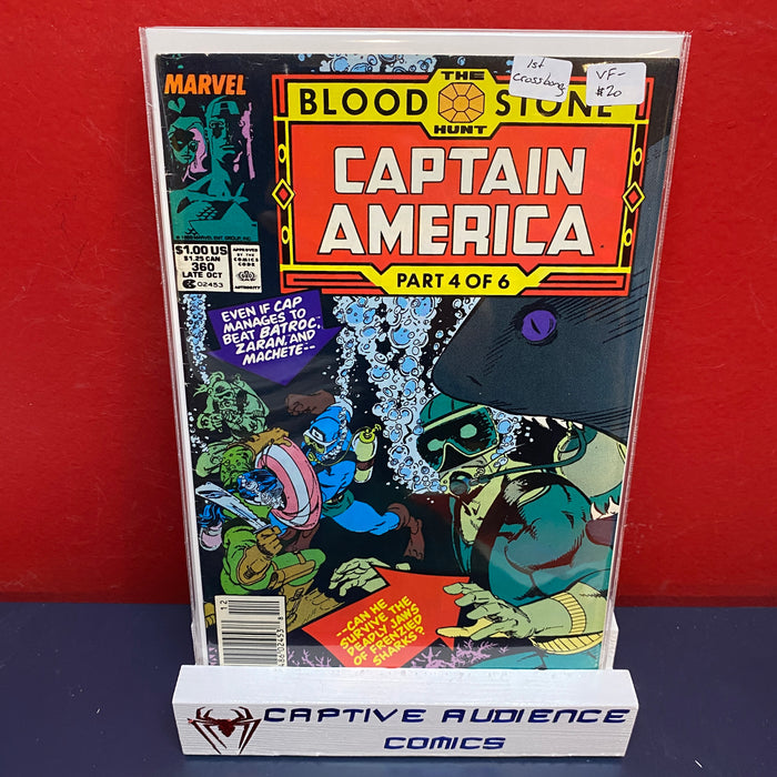 Captain America, Vol. 1 #360 - 1st Crossbones Newsstand Edition - VF-