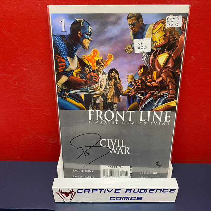 Civil War: Front Line #1 - Signed by Paul Jenkins - VF