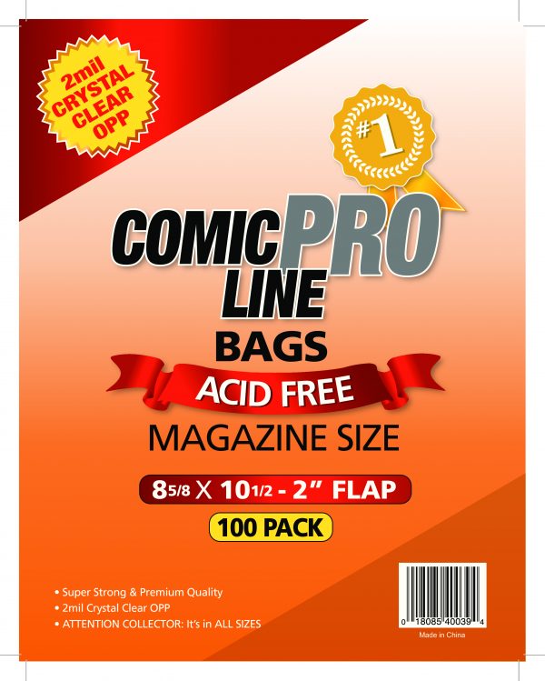Magazine Bags X 100 - 2 mill OPP Archival Grade
